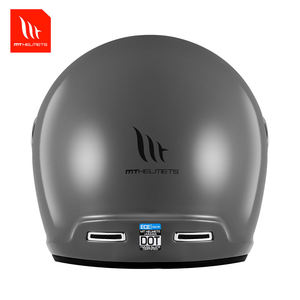 Casque intégral rétro unisexe MTHELMETS certifié ECE toutes saisons 6 aérations en ABS gris ciment pour la course urbaine et les cruisers – Nouveau - Product Image 6