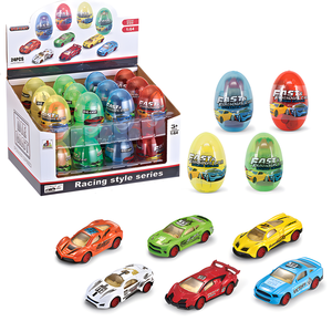 24 piezas de embalaje mini escala 1:64 modelo fundido a presión coche tirar hacia atrás metal fundido a presión vehículo de carreras juguete <span class=keywords><strong>sorpresa</strong></span> <span class=keywords><strong>huevo</strong></span> juguetes para niños - Product Image 1