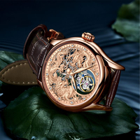 Montres mécaniques pour homme avec logo personnalisé, série argent 12 signes du zodiaque, squelette 3D, tourbillon volant, lumineuses, étanches