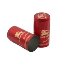 Capsules personnalisées de luxe en feuille d'étain imprimée rétractables en polylam pour gin, rhum, tequila, spiritueux, liqueur, whisky