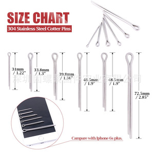 304 Stainless Steel Cotter <strong>Pins</strong> 90pcs Assorted Sizes GB91 <strong>Safety</strong> <strong>Pins</strong> General Use Boxed Set - Product Image 2