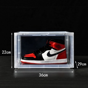 Scatola Porta <span class=keywords><strong>Scarpe</strong></span> Trasparente con Apertura Frontale, Contenitore in Acrilico Magnetico Impilabile per Sneaker, Personalizzabile - Product Image 4