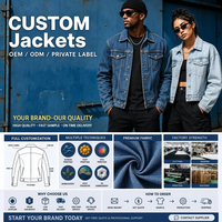 Fournisseur de vêtements personnalisés en Chine 2026 – Blouson en jean à col montant et demi-zip, effet éclaboussures de peinture, délavage clair – Manteau en jean personnalisé