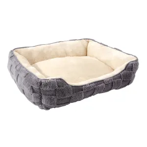 Custom Cheap Cute Dog Beds Washable Easy Clean Anti Anxiety Cozy Luxury Dog Beds