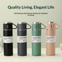 Offre Spéciale – Tasse Thermos Isotherme en Acier Inoxydable 304 avec Trois Couvercles, Design Moderne, Grande Capacité, Double Paroi, Idéale pour la Maison et les Entreprises, Coffret Cadeau
