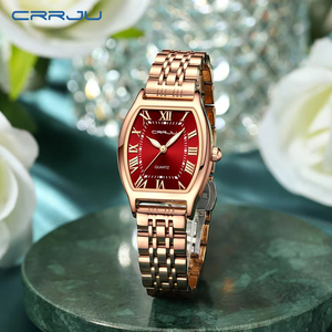 Reloj CRRJU 5013 para Mujer, Elegante y Creativo, con Correa de Acero, Cuadrado, Resistente al Agua, Ideal para Regalo - Product Image 2