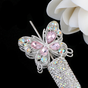 Bracelets et colliers en or 18 carats à perles, stylo, papillon double face, alliage, zircon, cristal, perles à trou droit - Product Image 3