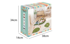 Almohadilla de felpa para dormir para bebé recién nacido 5 en 1, cama de algodón de hoja suave plegable para bebé, juego sensorial de madera, alfombrilla de juego de actividades para gimnasio - Product Image 6