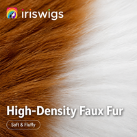 Iriswigs Drop-shipping Accessoire de cosplay en fausse fourrure de renard, style dessin animé, avec oreilles d'animaux en peluche et queue, fait main, réglable, modèle KC