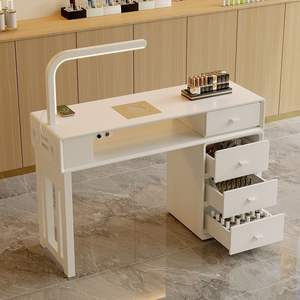 Ensemble d'équipements professionnels de beauté pour femmes de style crème nordique, mobilier de salon de luxe, table de manucure - Product Image 1