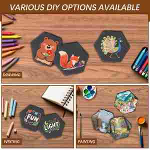 Sous-verres en ardoise noire classiques personnalisables avec logo, réutilisables, promotionnels pour restaurants, vierges pour gravure laser, vente en gros - Product Image 4