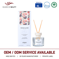 Diffuseur de parfum LOVALI HOME Rose Elixir 120ml, parfum d'ambiance luxueux pour la maison, arôme floral, senteur de rose premium, vente en gros