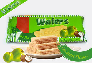 Wafer Croccante in Scatola con Gusti Dolci e Gustosi: Cocco, Vaniglia, Cioccolato, Crema al Limone, Fragola, Glucosio, Uovo, Formaggio, Caffè - Product Image 3