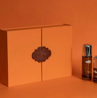 Boîte cadeau magnétique à double porte, style livre, personnalisable avec logo et impression couleur, en carton, pour emballage de bougies et de portefeuilles