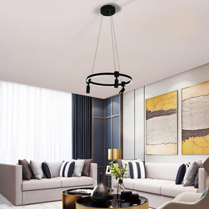 Đèn Chùm Led Hiện Đại Acrylic Đèn Chùm Sáng Tạo Bắc Âu Bằng Silicon Nhôm Làm Mờ Kèm Bộ Điều Khiển - Product Image 2