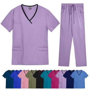 New Style Female Nurse <b>Top</b> Uniform Set Scrubs Stretch Hospital Jogger Wholesale Fashion Medical Uniforms Custom logo Woman - Product Image 1