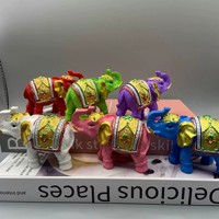 Statue d'éléphant porte-bonheur Feng Shui, statues d'éléphants thaïlandais en résine, figurines pour la décoration de la maison