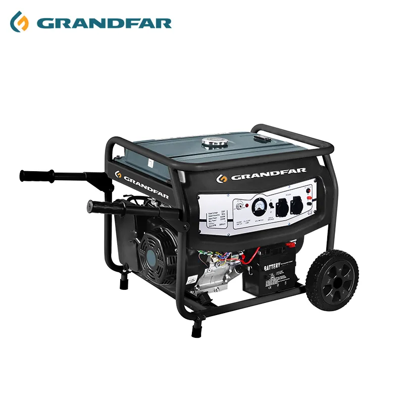 Grandfar เครื่องกำเนิดไฟฟ้าแบบเฟสเดียวแบบพกพาขนาดเล็ก110V 220V 3kW ปลั๊กยุโรป DC 12V