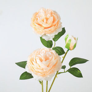 3 têtes artificielles en soie <span class=keywords><strong>blanche</strong></span> rose <span class=keywords><strong>fleur</strong></span> de <span class=keywords><strong>pivoine</strong></span> pour mariage décoration fête maison centre de table - Product Image 5