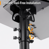 Support de poteau universel inclinable à 180 degrés en alliage robuste pour camping-car et marine, compatible avec l'adaptateur de montage sur tuyau Starlink Gen 3