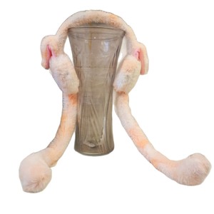 国境を越えて人気の高いユニセックスショートプラッシュ動く耳付きイヤーマフ冬用カラフル耳カバー楽しい防寒うさぎ耳大人用在庫あり - Product Image 5