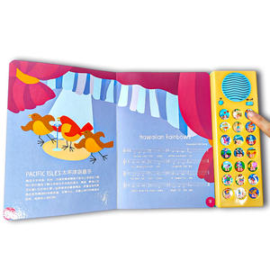 Libro de tablero de audio personalizable para niños, rimas musicales, canción, sensación táctil, papel de cartón encuadernado duro, servicio de impresión de libros de sonido - Product Image 3