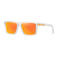 Vente en gros de lunettes de soleil de marque célèbre, design TR90, monture carrée, verres TAC polarisés UV400, style sport pour femmes et hommes