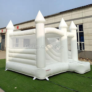 Château gonflable avec toboggan, jeux doux, ballons flottants, château gonflable, nuage blanc, gonflable pour fête - Product Image 6