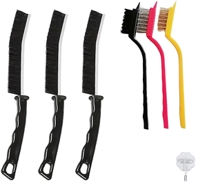 Brosse à crevasses Tdf écologique avec manche en plastique noir et poils en nylon pour le nettoyage de la cuisine - Product Image 1