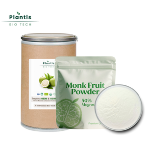 Yüksek kaliteli gıda sınıfı keşiş meyve özü <span class=keywords><strong>20%</strong></span> 50% <span class=keywords><strong>Mogroside</strong></span> <span class=keywords><strong>V</strong></span> beyaz toz şeker yerine keşiş meyve tatlandırıcı - Product Image 3