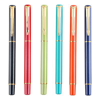 Stylos publicitaires haut de gamme BECOL, multicolores, 0,5 mm, stylo gel métallique de luxe avec logo personnalisé pour cadeaux