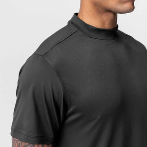 T-shirt d'été surdimensionné de haute qualité pour hommes 100% coton avec nylon spandex Design promotionnel à col serré - Product Image 4