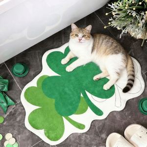 Luxury Modern Dog <b>Cat</b> <b>Mat</b> Polyester Skin-friendly Fleece Cartoon Design Breathable Anti-Slip Washable Eco-Friendly Pet Bed - Product Image 4