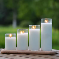 Bougeoir en verre borosilicate de haute qualité pour mariage, Pâques, bougeoir à pilier coupe-vent, résistant, personnalisable avec logo, écologique