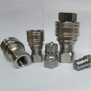 Acoplamiento rápido hidráulico de acero inoxidable, acoplador rápido de cara plana de alta presión, con ISO16028, QC14 - Product Image 6