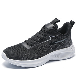 Streamlined Gradient Knit Athletic Trainers <b>Soft</b> Elastic Comfort Insole Walking <b>Shoes</b> Quick Dry Air Permeable Tennis <b>Shoes</b> - Product Image 6