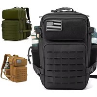 TONMO Haute Qualité Vente en Gros 45L Laser Cut Camouflage Tactique Sac À Dos Double Porte-Gobelet Étanche Polyester Personnalisé Grand