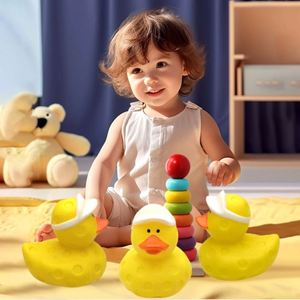 Nuevo Diseño Mini Pato de Goma de 2 Pulgadas para Pickleball, Color Personalizado, Flotante con Peso, Sonido Suave y Chirriante, Juguete de Baño Seguro y Cognitivo - Product Image 3
