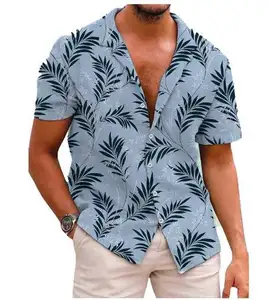 OEM/ODM hombr camisa para 2024 primavera y verano camisas de hombre camisa hawaiana para hombre casual playa manga corta playa camisas de hombre