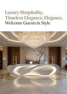 Bureau d'accueil <span class=keywords><strong>de</strong></span> luxe YUMEI QT-003 pour spas, construction en fibre <span class=keywords><strong>de</strong></span> verre, couleur personnalisée, finition sans joint pour une cohérence <span class=keywords><strong>de</strong></span> marque - Product Image 5