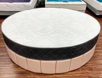 Matelas rond de qualité supérieure, taille complète, queen size, 12 pouces, matelas en mousse à mémoire de forme à poches, pliable dans une boîte, matelas en gros