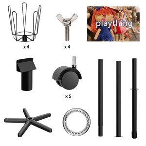 Espositore Girevole in Metallo a 20 Bracci per Bambole e Peluche con Ruote per Negozi di Giocattoli - Product Image 3