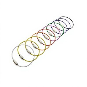 YIWANG Vente en gros Câble Porte-clés coloré en acier inoxydable Porte-clés - Product Image 4