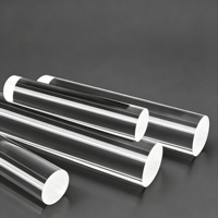 Barre carrée en acrylique PMMA découpable sur mesure, tube en acrylique fluorescent demi-bulles pour présentoirs de montres et de bijoux