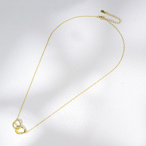 CYNYA Collar <span class=keywords><strong>de</strong></span> <span class=keywords><strong>Plata</strong></span> <span class=keywords><strong>de</strong></span> Ley <span class=keywords><strong>925</strong></span> con Doble Círculo Trenzado, <span class=keywords><strong>Cadena</strong></span> Entrecruzada para Clavícula, para Mujer - Product Image 6