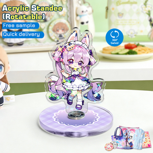 อะคริลิคสแตนดี้หมุนได้ สินค้าลิขสิทธิ์การ์ตูนแบบกำหนดเอง เป็นมิตรกับสิ่งแวดล้อม อนิเมะและเคป๊อป การ์ตูน ความรัก ดนตรี อะคริลิคสแตนดี้ - Product Image 5