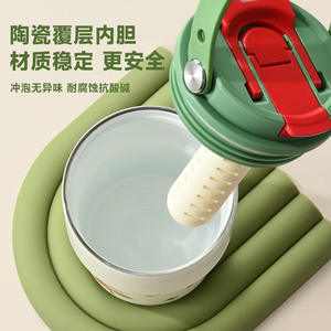 316 Tasse à café avec passoire pratique Design moderne Double couvercle de boisson-pour les boissons froides des hommes et des femmes - Product Image 2