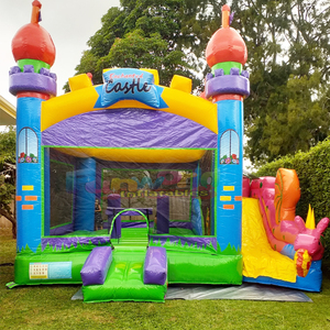 Castillo inflable encantado comercial para niños, combo de castillo y tobogán inflable para fiestas al aire libre. - Product Image 2