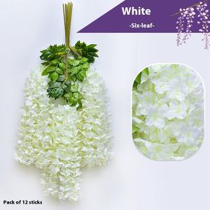 Guirnalda de Flores de Glicinia de Seda Artificial Hechas a Mano, Decoración Moderna y Ecológica para Bodas, Día de la Madre, Hogar y Navidad - Product Image 6