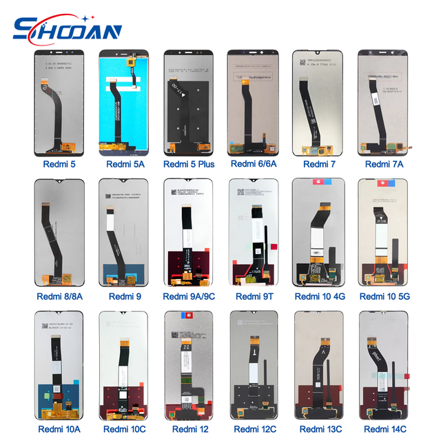 Wholesale Original Mobile Phone LCD Touch Screens for Redmi 5 6 7 8 9 9A 9T 10 10A 10C 10X 12C 13C 14C LCD Display Replacement